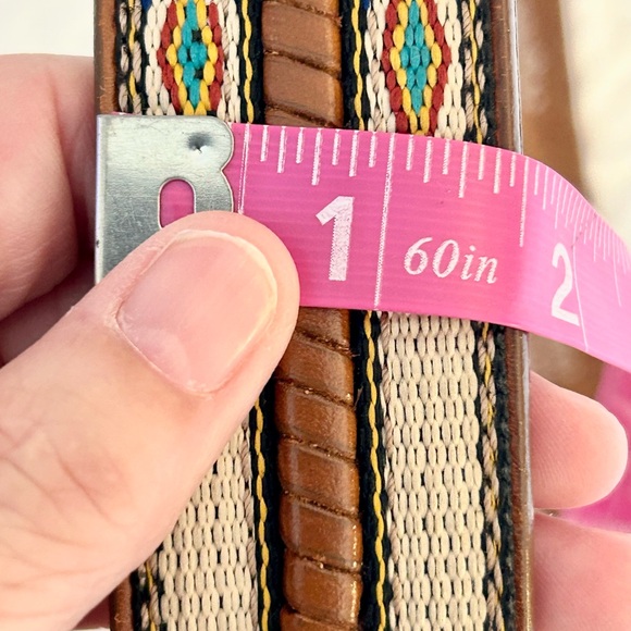 Wrangler men’s belt leather with decorative weave silver tone buckle size 38 - Picture 11 of 13